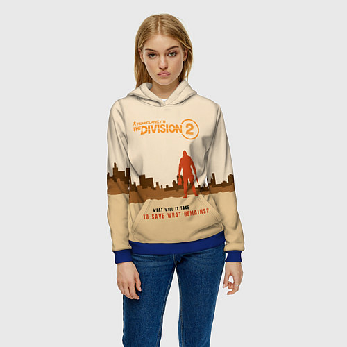 Женская толстовка Tom Clancy's The Division 2 / 3D-Синий – фото 3