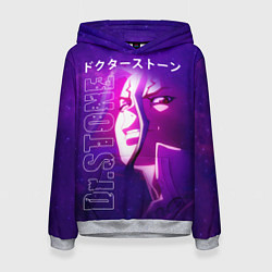 Толстовка-худи женская Доктор Стоун, цвет: 3D-меланж