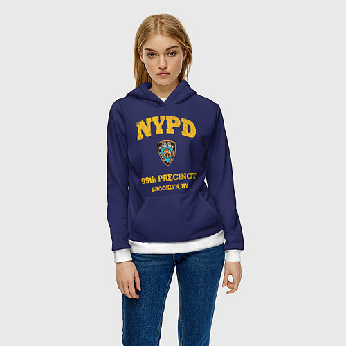 Женская толстовка Бруклин 9-9 департамент NYPD / 3D-Белый – фото 3