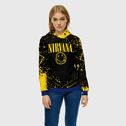 Толстовка-худи женская NIRVANA, цвет: 3D-синий — фото 2