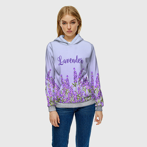Женская толстовка Lavander / 3D-Меланж – фото 3