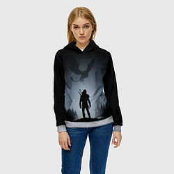 Толстовка-худи женская ВЕДЬМАК, цвет: 3D-меланж — фото 2