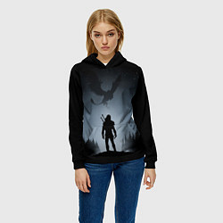 Толстовка-худи женская ВЕДЬМАК, цвет: 3D-черный — фото 2