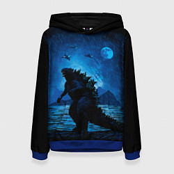 Толстовка-худи женская GODZILLA, цвет: 3D-синий