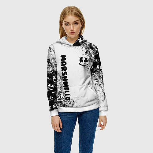 Женская толстовка Marshmello / 3D-Белый – фото 3