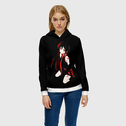 Женская толстовка Anime Girl / 3D-Белый – фото 3