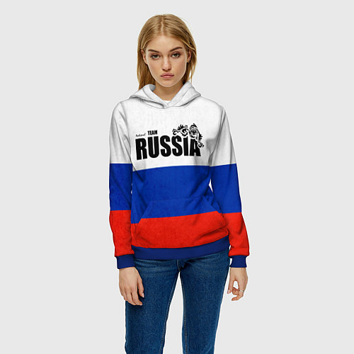 Женская толстовка Russia / 3D-Синий – фото 3