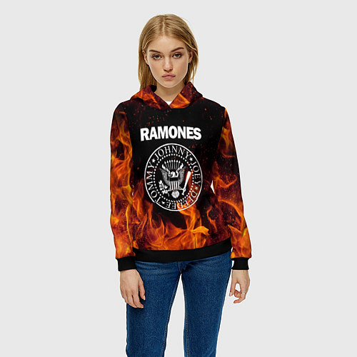 Женская толстовка Ramones / 3D-Черный – фото 3
