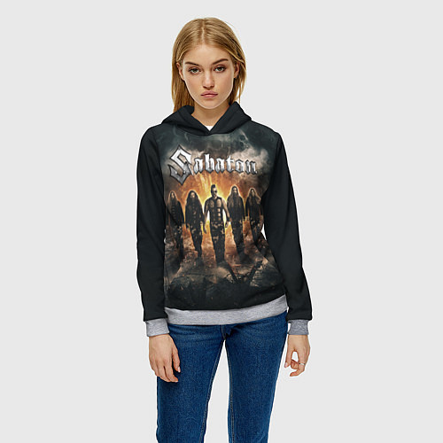 Женская толстовка Sabaton Band / 3D-Меланж – фото 3