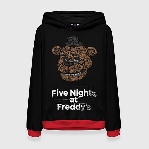 Женская толстовка FIVE NIGHTS AT FREDDYS / 3D-Красный – фото 1