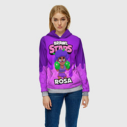 Толстовка-худи женская BRAWL STARS ROSA, цвет: 3D-меланж — фото 2