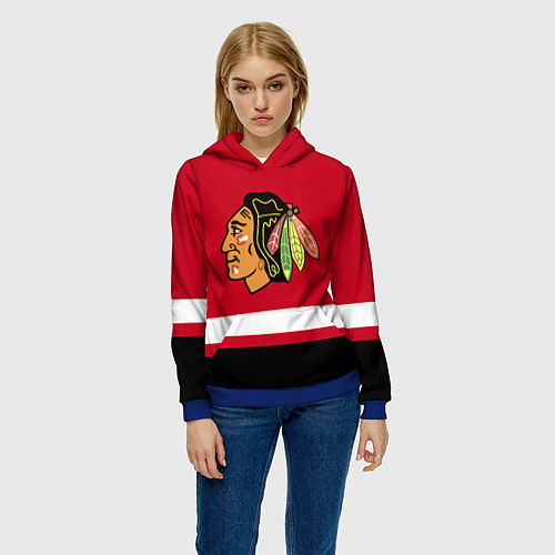 Женская толстовка Chicago Blackhawks / 3D-Синий – фото 3