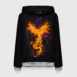 Толстовка-худи женская Phoenix, цвет: 3D-меланж