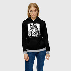 Толстовка-худи женская Невероятные приключения джоджо, цвет: 3D-меланж — фото 2