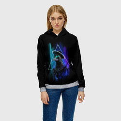 Толстовка-худи женская ДОКТОР ЧУМЫ, цвет: 3D-меланж — фото 2