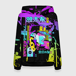 Толстовка-худи женская JoJo Bizarre Adventure, цвет: 3D-черный
