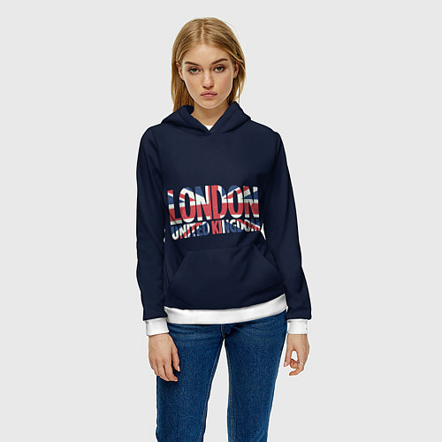 Женская толстовка Лондон / 3D-Белый – фото 3