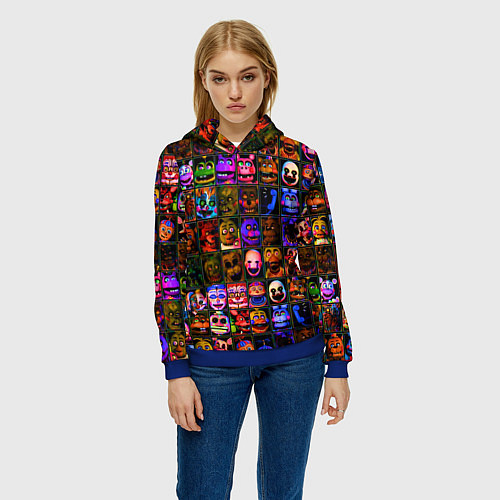 Женская толстовка Five Nights At Freddy's / 3D-Синий – фото 3