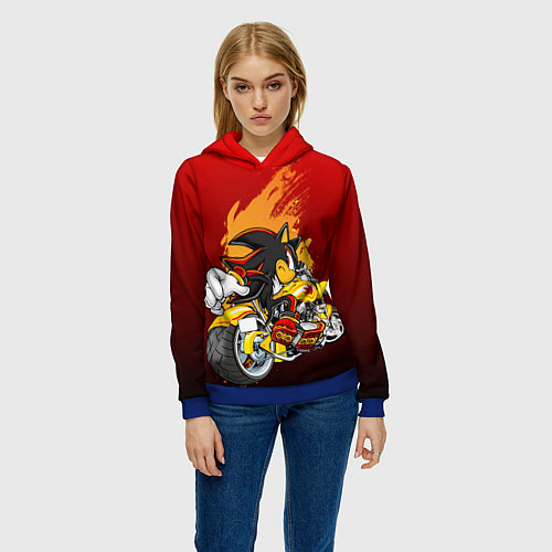 Женская толстовка Ёж Шедоу / 3D-Синий – фото 3