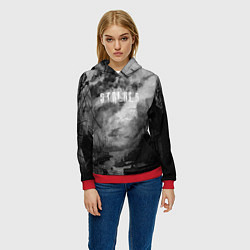 Толстовка-худи женская STALKER, цвет: 3D-красный — фото 2