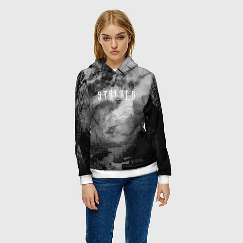 Женская толстовка STALKER / 3D-Белый – фото 3