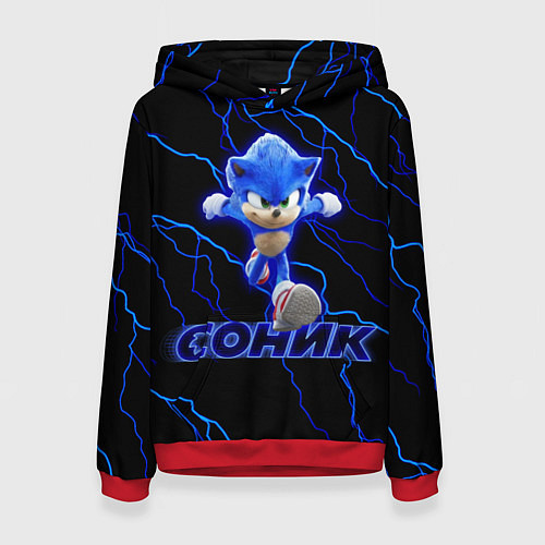 Женская толстовка СОНИК / 3D-Красный – фото 1