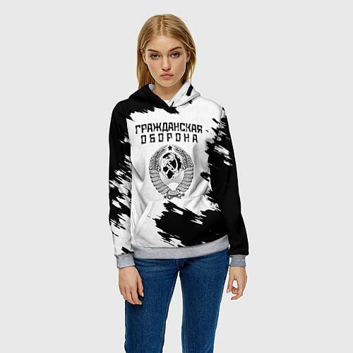 Женская толстовка Гражданская оборона / 3D-Меланж – фото 3