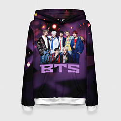 Толстовка-худи женская BTS, цвет: 3D-белый