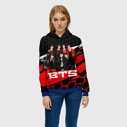 Толстовка-худи женская BTS, цвет: 3D-синий — фото 2