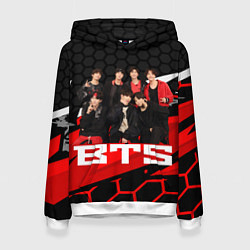 Толстовка-худи женская BTS, цвет: 3D-белый