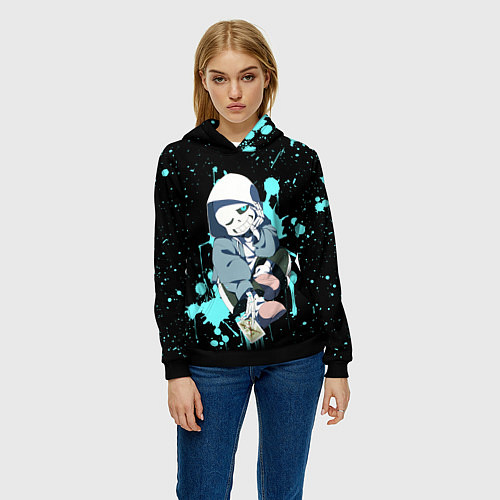 Женская толстовка UNDERTALE / 3D-Черный – фото 3
