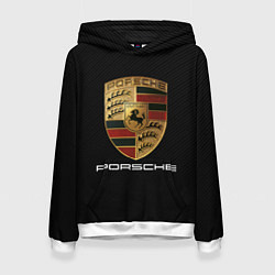 Толстовка-худи женская PORSCHE, цвет: 3D-белый