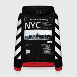 Толстовка-худи женская Off-White: NYC, цвет: 3D-красный