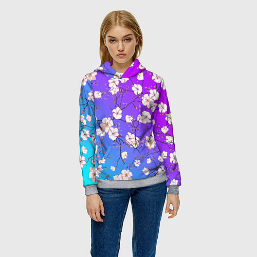Женская толстовка САКУРА / 3D-Меланж – фото 3
