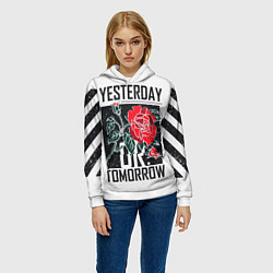 Толстовка-худи женская Off-White: Yesterday, цвет: 3D-белый — фото 2