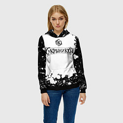 Толстовка-худи женская Кукрыниксы Лого, цвет: 3D-черный — фото 2