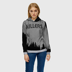 Толстовка-худи женская The Killers Logo, цвет: 3D-меланж — фото 2