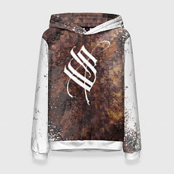 Толстовка-худи женская Stigmata logo, цвет: 3D-белый