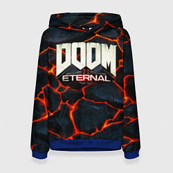 Толстовка-худи женская DOOM: ETERNAL, цвет: 3D-синий