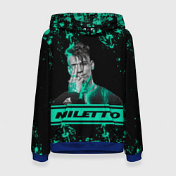 Толстовка-худи женская NILETTO, цвет: 3D-синий