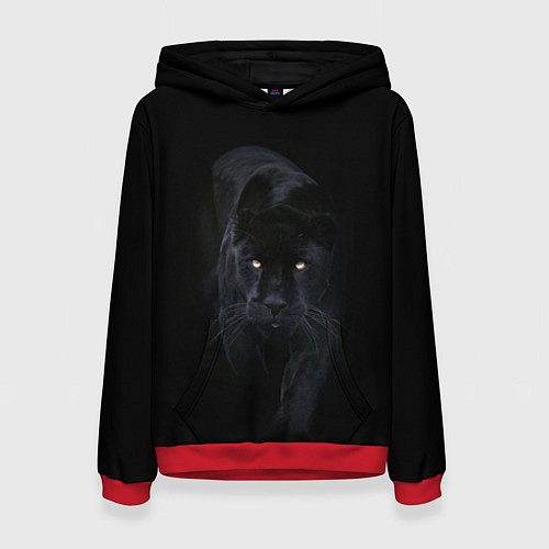 Женская толстовка Пантера / 3D-Красный – фото 1
