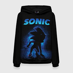 Толстовка-худи женская Sonic in shadow, цвет: 3D-черный