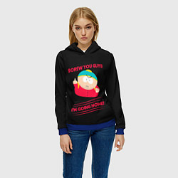 Толстовка-худи женская Cartman, цвет: 3D-синий — фото 2