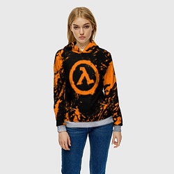 Толстовка-худи женская HALF-LIFE, цвет: 3D-меланж — фото 2