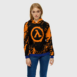 Толстовка-худи женская HALF-LIFE, цвет: 3D-синий — фото 2