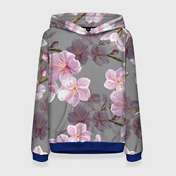 Толстовка-худи женская САКУРА, цвет: 3D-синий