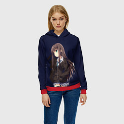 Толстовка-худи женская Аниме, цвет: 3D-красный — фото 2