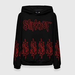 Толстовка-худи женская Slipknot 5, цвет: 3D-черный
