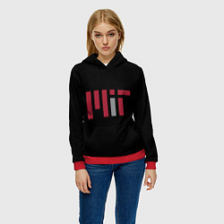 Толстовка-худи женская MIT, цвет: 3D-красный — фото 2