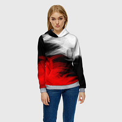 Толстовка-худи женская ПЕРЬЯ, цвет: 3D-меланж — фото 2